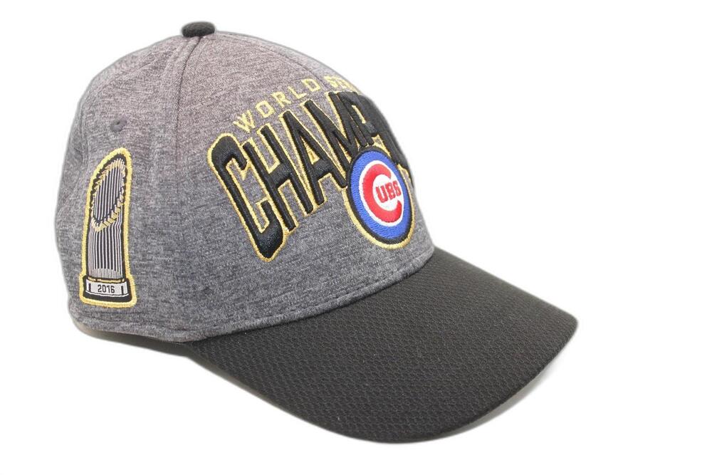 Chicago Cubs Hat Cap Fitted Youth One Size Gray MLB 2016 World Series New Era